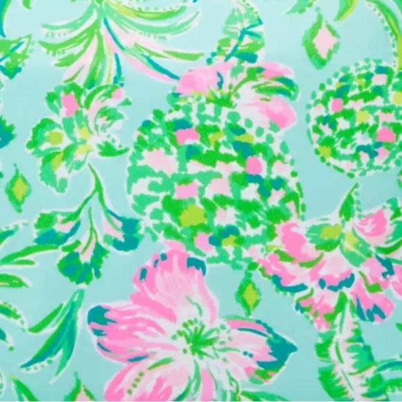 Lilly Pulitzer Zip Pouch Turquoise Blue Toiletry Bag Cosmetic Case Floral NWT - Picture 4 of 7